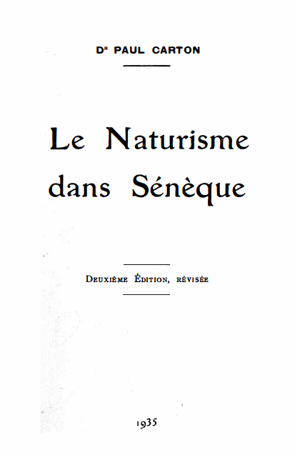 Le naturisme dans Sénèque