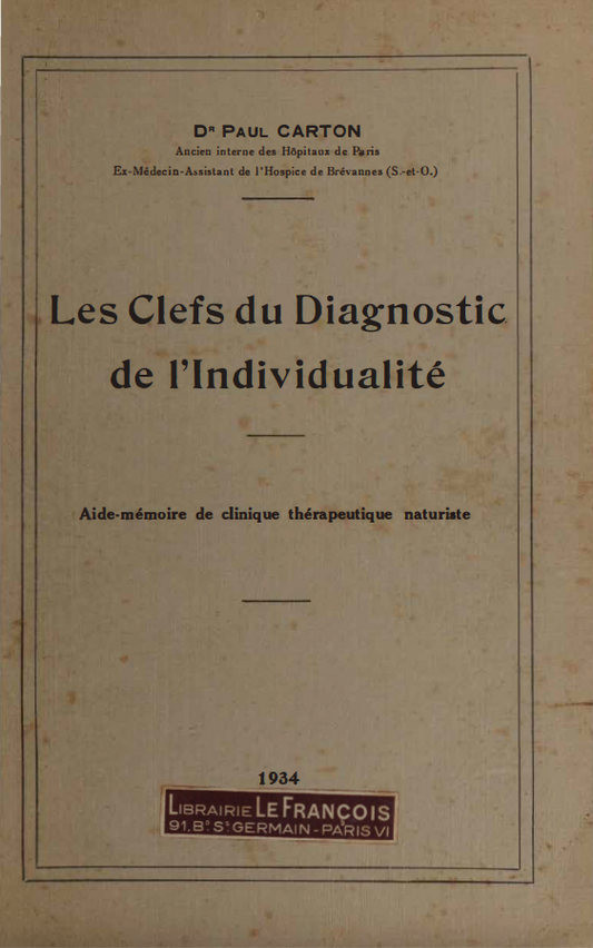 Les clefs du diagnostic de l'individualité
