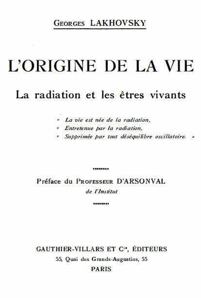 L'origine de la vie