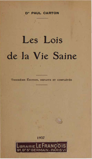 Les lois de la vie saine