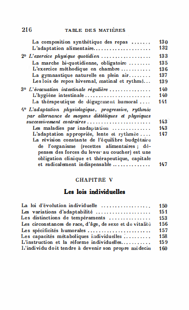 Les lois de la vie saine