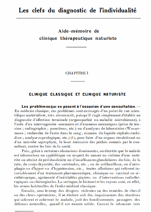 Les clefs du diagnostic de l'individualité