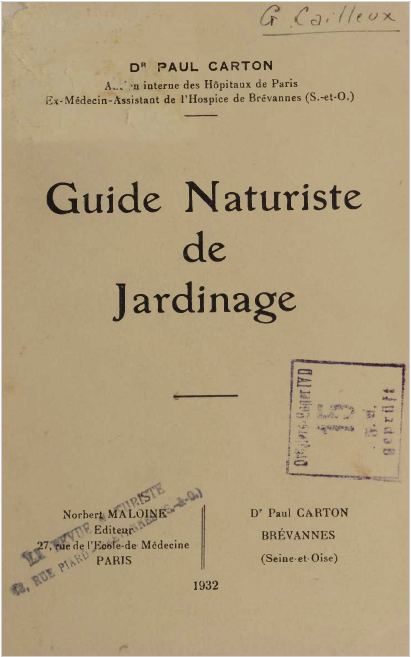 Guide naturiste de jardinage